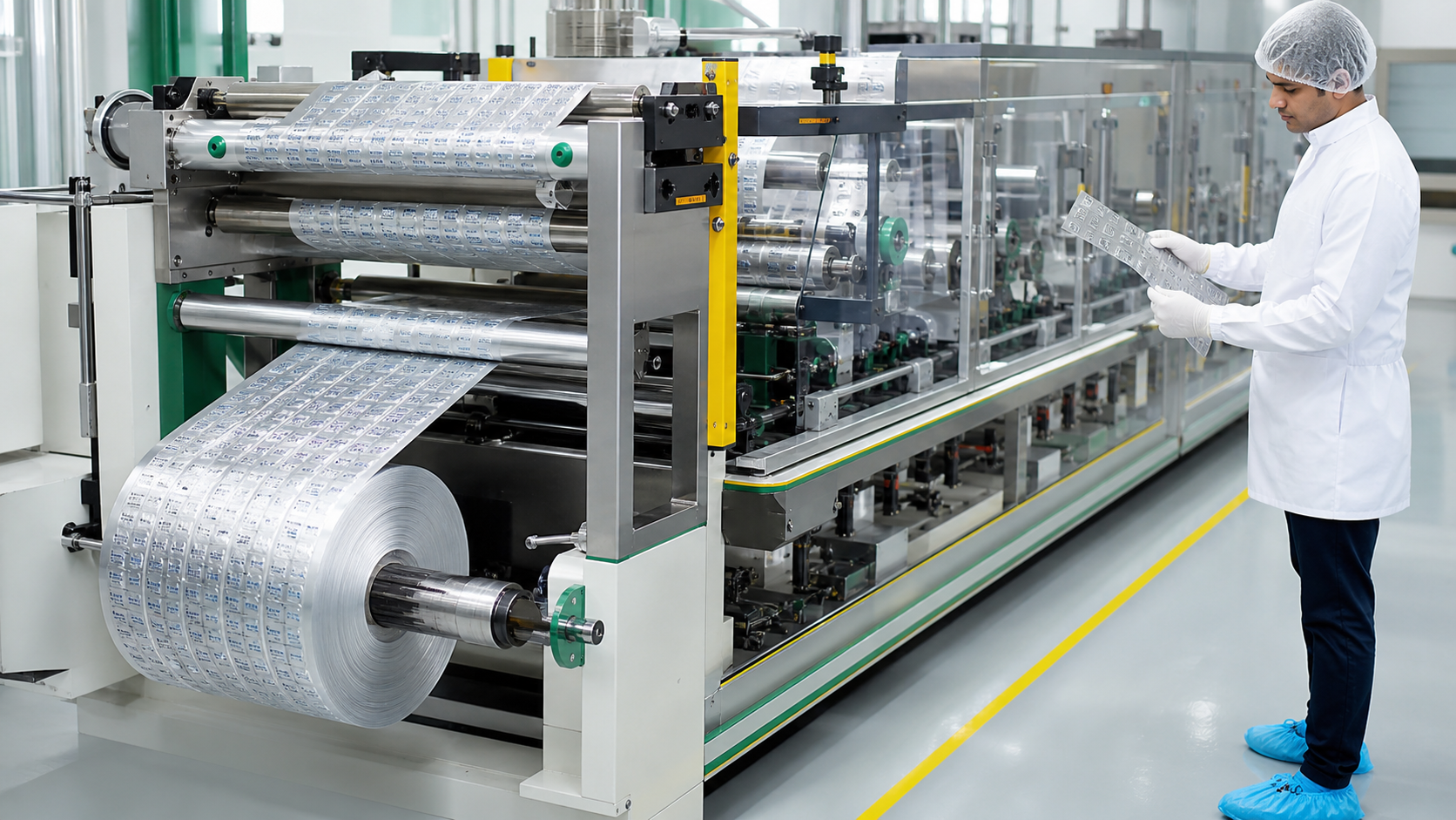 Pharmaceutical Foil Printing Machines used to print aluminium blister foil for medicine packaging