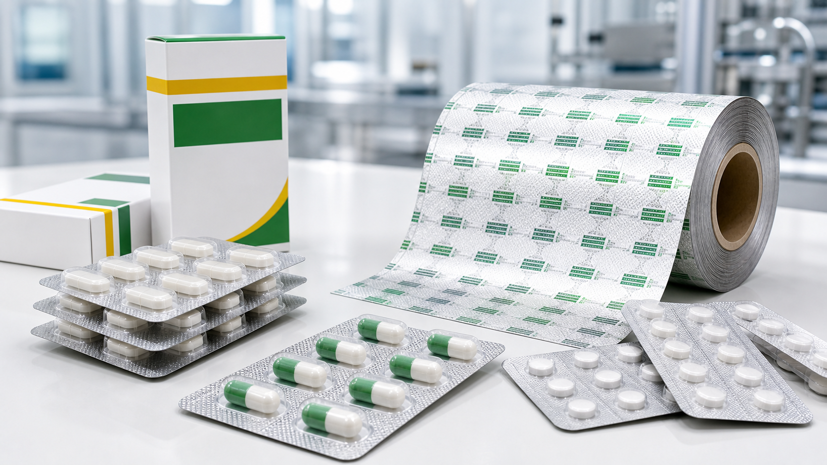 Medicine strip foil output from Pharmaceutical Foil Printing Machines